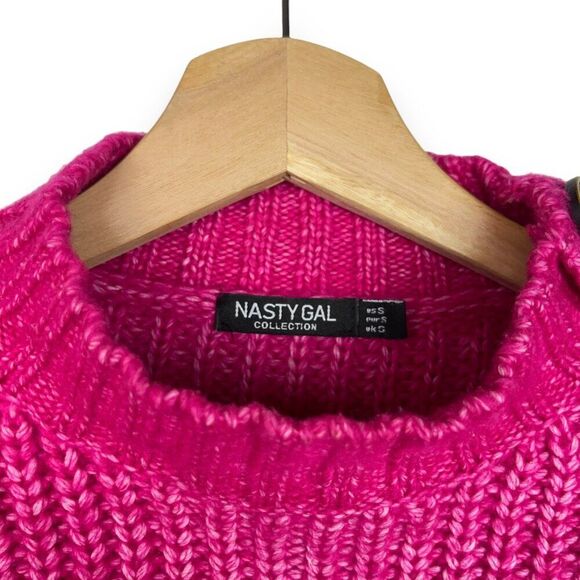 Nasty Gal Premium Chunky Knit Balloon Sleeve Sweater - Picture 7 of 10